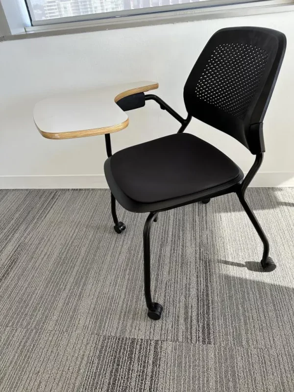 Allsteel Tablet Arm Chair Black Stack Casters - Arreola’s Office ...